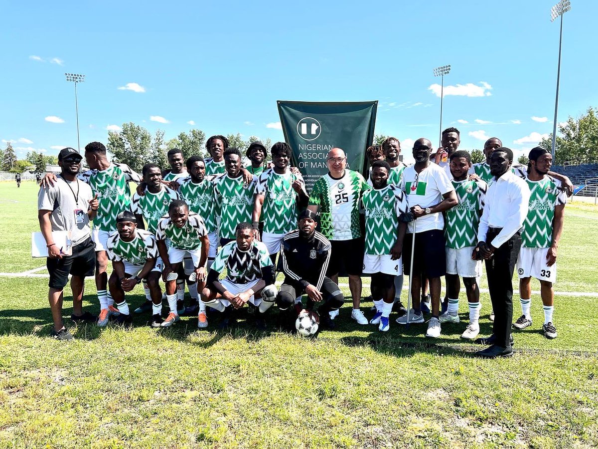 test Twitter Media - A beautiful Sunday afternoon at the Manitoba African Cup Of Nations to watch Nigeria 🇳🇬 vs. Zambia 🇿🇲. A great turnout of fans including MLA @obbykhan60, Nigerian Assoc. of Manitoba Inc. President AdeoluWilson Akinwale & @ValourFootball player @raphael_ohin. ⚽️ https://t.co/liTOrbAIc0
