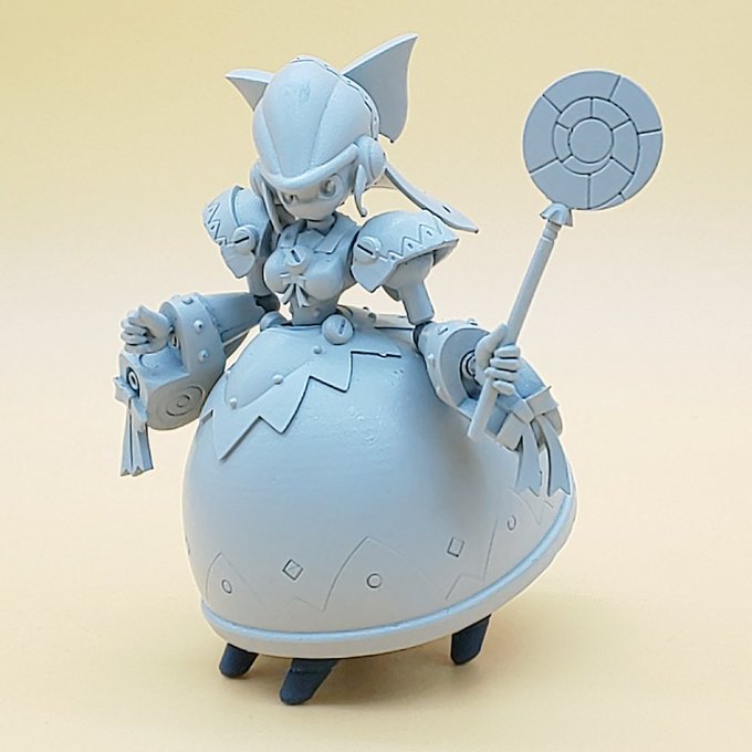 超可動サイズで試作中のカーリーベールが一応形になりました🦎🍭塗装がまだですけどひとまず満足です #メダロットS 超可動サイズで試作中のカーリーベールが一応形になりました🦎🍭塗装がまだですけどひとまず満足です #メダロットS