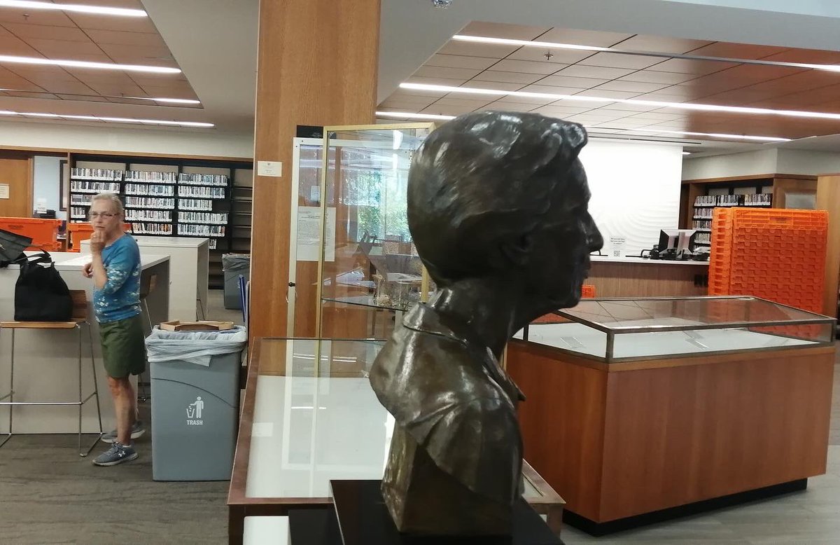 test Twitter Media - The portrait bust of Susanne K. Langer by local sculptor Norman Legassie returns to the center of #ShainLibrary as several Langer experts assemble an exhibition of her work https://t.co/Vp8NY5ei2S @CCPhilosophy https://t.co/y7p3iK9DiK