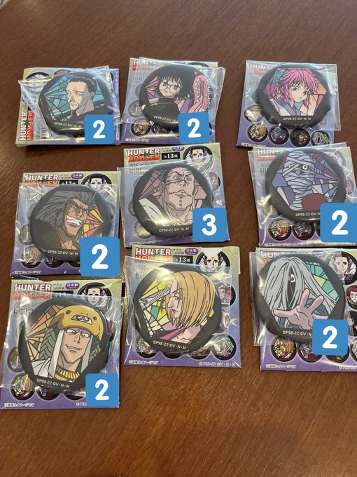 ハンターハンター 和紙缶バッジ 交換 譲渡 買取譲→ノブナカ、シズク、マチ、ウヴォーギン、フランクリン、ボノレノフ、フィ ハンターハンター 和紙缶バッジ 交換 譲渡 買取譲→ノブナカ、シズク、マチ、ウヴォーギン、フランクリン、ボノレノフ、フィ