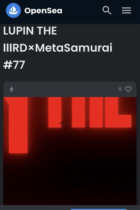 メタサムライ×ルパン三世をミントしました🤩狙って粘ったお陰で77番ミント成功しました!!どんな子が出てくるかリビールが楽 メタサムライ×ルパン三世をミントしました🤩狙って粘ったお陰で77番ミント成功しました!!どんな子が出てくるかリビールが楽