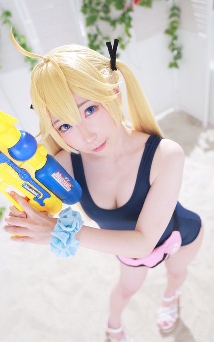 グリザイア🍋松嶋みちるスク水ちるちる〜💙#cosplay #コスプレ グリザイア🍋松嶋みちるスク水ちるちる〜💙#cosplay #コスプレ
