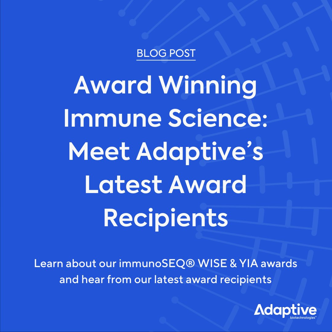 test Twitter Media - Adaptive is committed to recognizing scientists pursuing exciting research in immunology. Hear from our latest immunoSEQ® YIA and WISE award winners in our latest blog post. https://t.co/rocpU3bRmO 

For Research Use Only. Not for use in diagnostic procedures. https://t.co/ULSoKkT40t