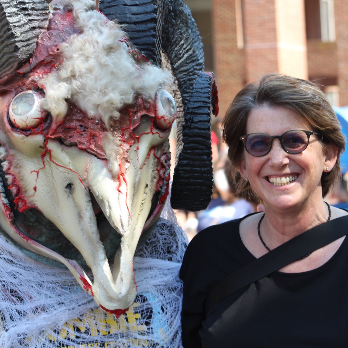 test Twitter Media - Ever seen Zombie Rameses? (You're NOT ready.) Our new @UNCSPHdean, Dr. Nancy Messonnier, braved the UNC Zombie Preparedness event today to spread the word about our Gillings on the Ground training program. After all, "If you're ready for zombies, you're ready for anything." 🧟‍♂️ 🐏 https://t.co/obH7JI3sdh