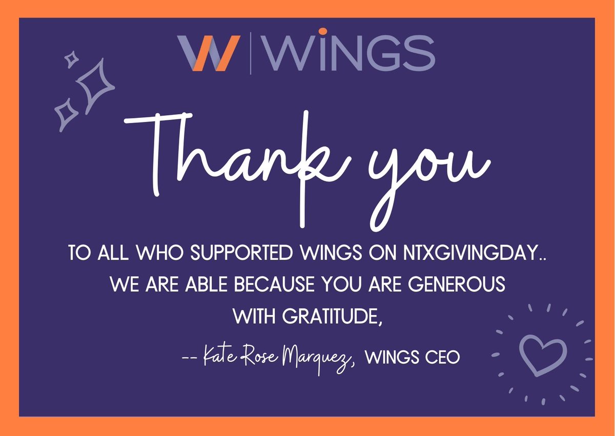 test Twitter Media - A big, heartfelt thank you to everyone who gave on @NTxGivingDay. We had a record-breaking year, raising over $65,000 in vital funds for our mission. Because of your generosity, we can - empower women, fight poverty and impact generations. 
#WingsDallas #NTxGivingDay https://t.co/Wviis02ol9
