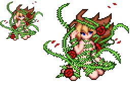 久しぶりにモン娘素材のローズマリーさん#ドット絵 久しぶりにモン娘素材のローズマリーさん#ドット絵