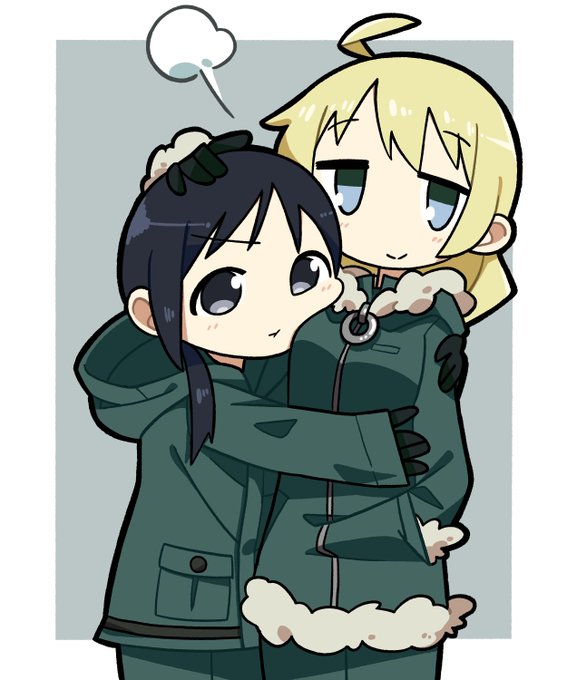 消してしまったので再掲その2。少女終末旅行のチト&ユーリです。 消してしまったので再掲その2。少女終末旅行のチト&ユーリです。