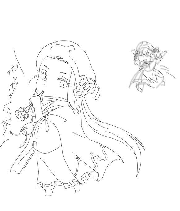 これはハクミコ絵の線画 これはハクミコ絵の線画
