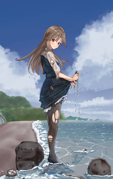 #今年も残りわずかなので今年一番伸びた絵を貼る艦これの荒潮ちゃんでした〜! #今年も残りわずかなので今年一番伸びた絵を貼る艦これの荒潮ちゃんでした〜!