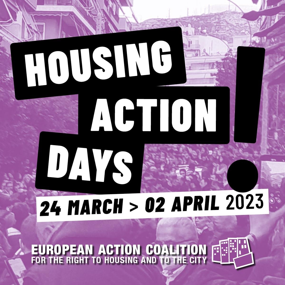 test Twitter Media - 💥Call to #action! From the 25th of March until the 2nd of April 2023, we will take the streets all over Europe for the right to housing, the right to the city.
🔊Become a part of it: organise, mobilise and join the #HAD2023 in your city!🔥
Info: https://t.co/t66eInKPBM https://t.co/B43UTUlcSh