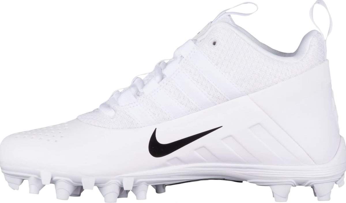 Kids Lacrosse Cleats 36 Nike Kids' Alpha Huarache 6 Lacrosse Cleats (3 M US Big Kid, White/Black)...