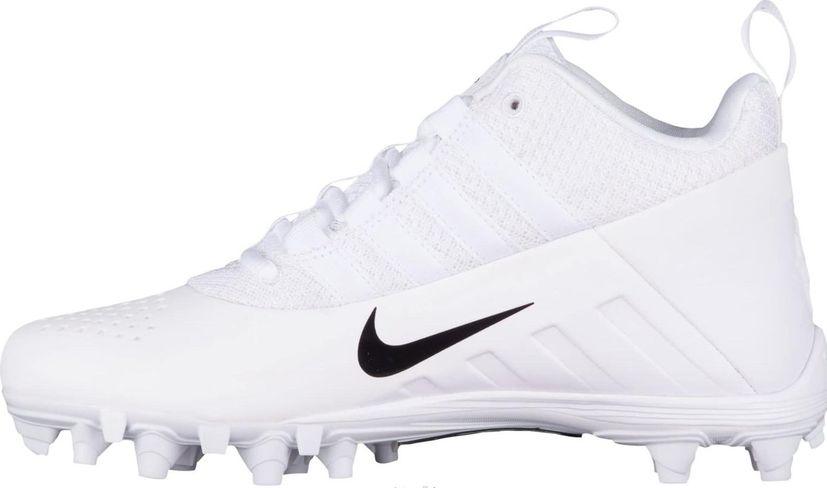 Lacrosse Cleats 35 Nike Kids' Alpha Huarache 6 Lacrosse Cleats (3 M US Big Kid, White/Black)...