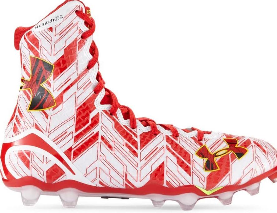 Under Armour Lacrosse 38 Under Armour Men's Highlight MC Lacrosse Cleats (11 5 M US, White/Red/Taxi)...