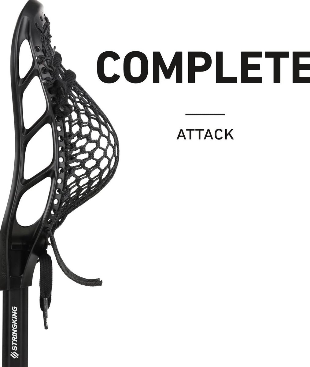 Lacrosse Stick Head 38 String King Complete Attack Lacrosse Stick with Head and Shaft (Assorted...
