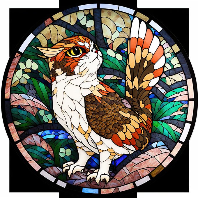 猫ステンドグラス 変猫 キジ 1Cat stained glass strange cat pheasant 1#猫#変 猫ステンドグラス 変猫 キジ 1Cat stained glass strange cat pheasant 1#猫#変