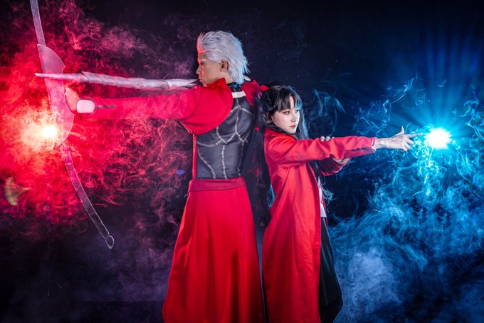 [cosplay]Fate/stay night [Unlimited Blade Works]アーチャー×遠坂凛Pho