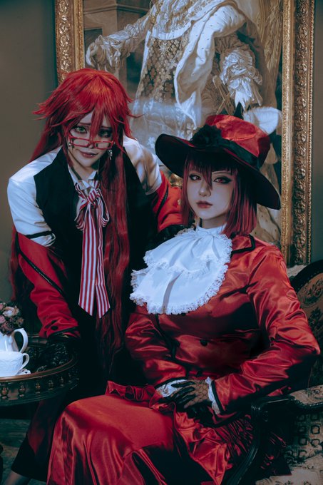 【コスプレ/cosplay】  黒執事  Black Butler グレル サトクリフ   マダム・レッド 📸💕  