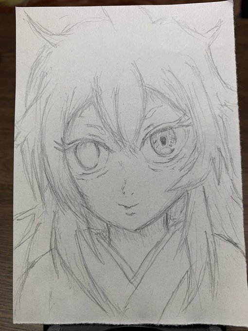 『サマータイムレンダ』より「ハイネ」。今度はアナログで描いてみました。アナログもデジタルも一長一短、適材適所な気がします 『サマータイムレンダ』より「ハイネ」。今度はアナログで描いてみました。アナログもデジタルも一長一短、適材適所な気がします