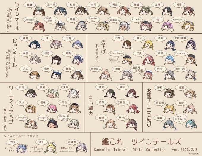 艦これツインテールズ2023#ツインテールの日#艦これ 艦これツインテールズ2023#ツインテールの日#艦これ