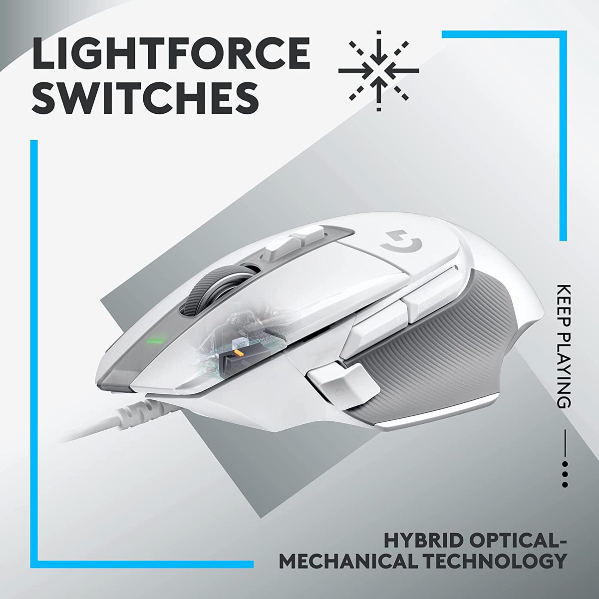 Logitech G502 X Wired Gaming Mouse - LIGHTFORCE hybrid optical-mechanical primary switches, HERO 25K gaming sensor, compatible with PC - macOSWindows - White
Deal
-13%