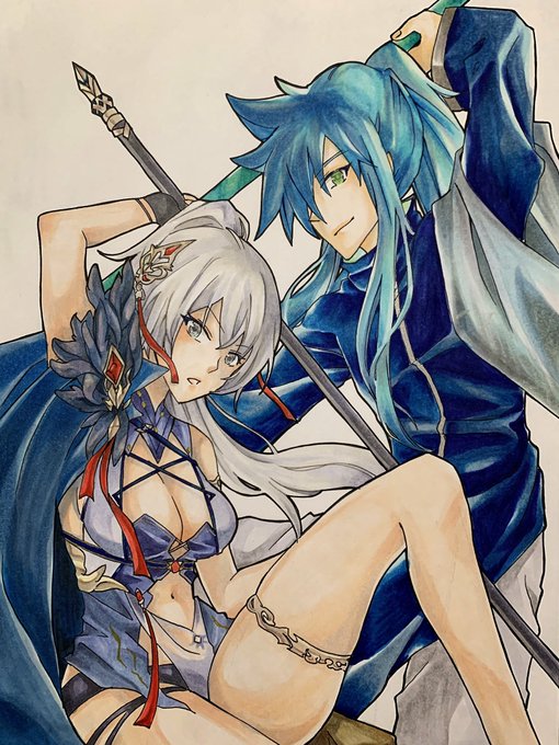 楊センと楊戩ー!塗り終わった( ^ω^ )#イラスト #封神演義 #放置少女 楊センと楊戩ー!塗り終わった( ^ω^ )#イラスト #封神演義 #放置少女
