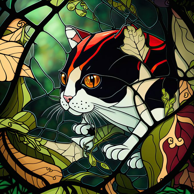 猫ステンドグラス 変猫 ヤドクガエル 6Cat stained glass strange cat poison dar 猫ステンドグラス 変猫 ヤドクガエル 6Cat stained glass strange cat poison dar