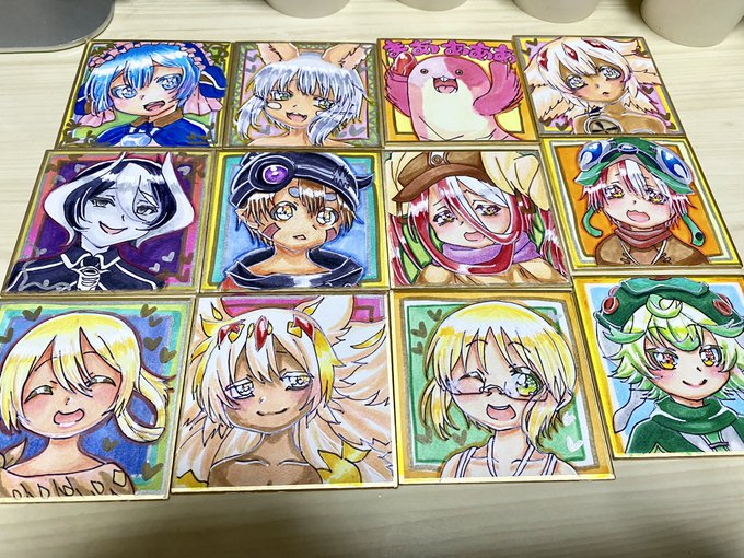 あことま頒布用の色紙増えてきました。#メイドインアビス あことま頒布用の色紙増えてきました。#メイドインアビス