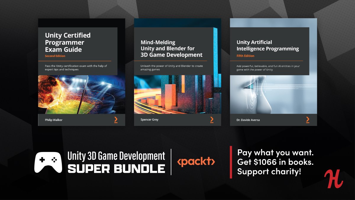 Read ️ Watch ️ Create
Want to learn to make 3D games with Unity? This PacktPublishing super bundle offers lots of ways to learn how.