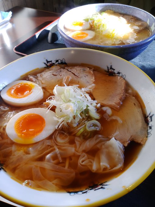 昨年 五所川原エルム→12月~八戸プレミアムラーメンかりそめ天国で第一位に選ばれた山形県酒田市創業60年の名店『ワンタン 昨年 五所川原エルム→12月~八戸プレミアムラーメンかりそめ天国で第一位に選ばれた山形県酒田市創業60年の名店『ワンタン