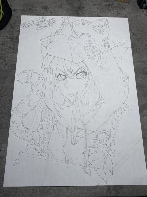 #キリングバイツ久々の投稿です長らく描いてなかったですが、また復活しようと思います!1枚目は、キリングバイツの獲座描きま #キリングバイツ久々の投稿です長らく描いてなかったですが、また復活しようと思います!1枚目は、キリングバイツの獲座描きま