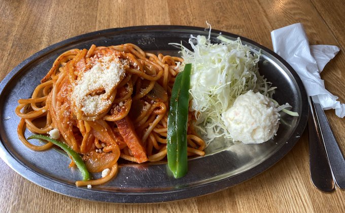 センターグリルスパゲッティナポリタン🍝ポタージュスープ久訪ぼのぼのするケチャップナポリタンは今も変わらず美味しかったです センターグリルスパゲッティナポリタン🍝ポタージュスープ久訪ぼのぼのするケチャップナポリタンは今も変わらず美味しかったです