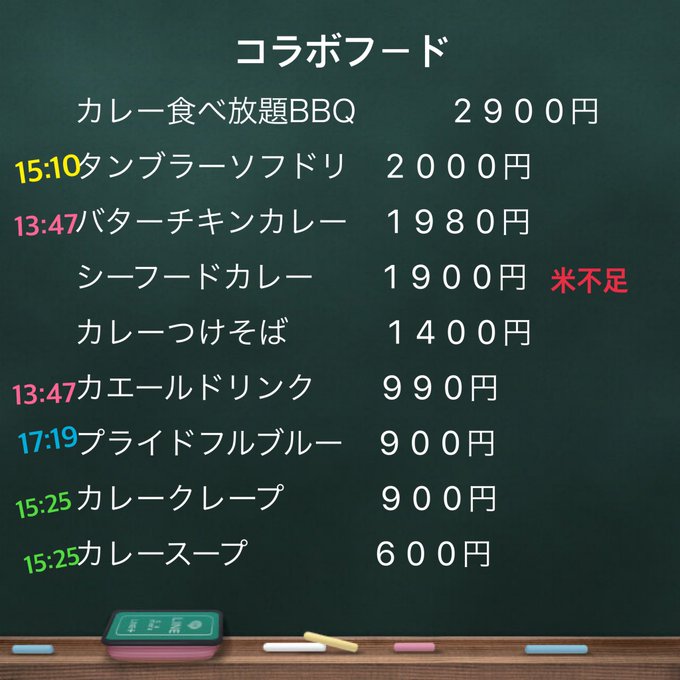 SideMシーパラコラボのフードがアトフェス側の予測以上に食い尽くされていて面白かったんだけど単価とか関係なく「バターチ SideMシーパラコラボのフードがアトフェス側の予測以上に食い尽くされていて面白かったんだけど単価とか関係なく「バターチ