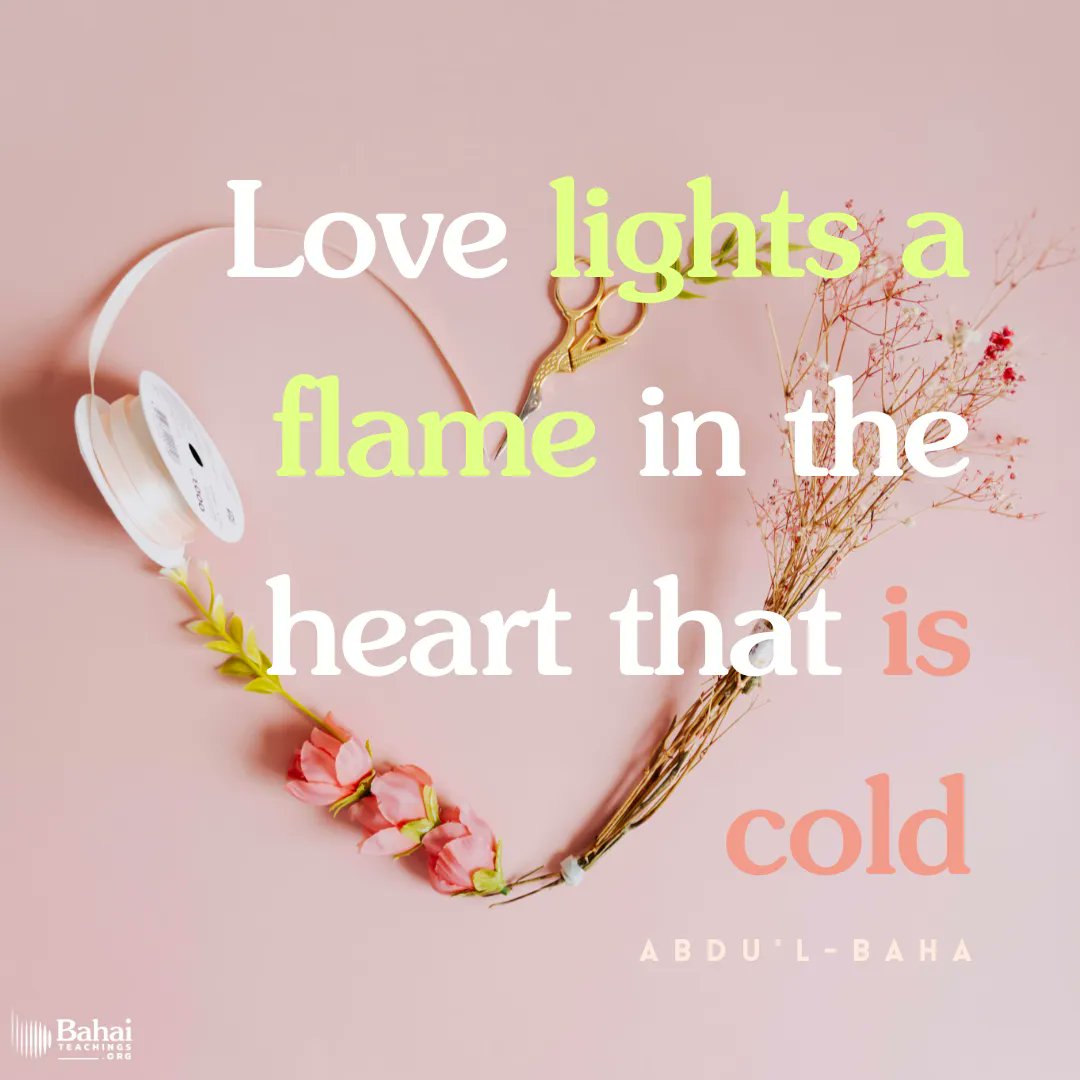 test Twitter Media - What a power is love! It is the most wonderful, the greatest of all living powers.
Love gives life to the lifeless. Love lights a flame in the heart that is cold. Love brings hope to the hopeless and gladdens the hearts of the sorrowful. - #AbdulBaha

#Bahai #Spirituality #Love https://t.co/4GUaeXmJt8
