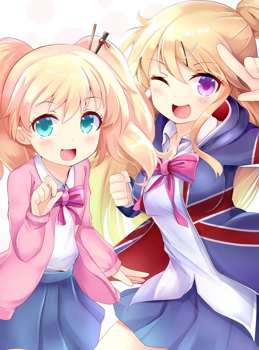 「きんいろモザイク」のアリスとカレン~(*‘∀‘)#kinmosa 「きんいろモザイク」のアリスとカレン~(*‘∀‘)#kinmosa