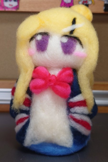 おはようごじゃいマース!ワタシも羊毛フェルトになりマシタ!ドーデスカ?#きんいろモザイク#九条カレン#羊毛フェルト#金髪 おはようごじゃいマース!ワタシも羊毛フェルトになりマシタ!ドーデスカ?#きんいろモザイク#九条カレン#羊毛フェルト#金髪