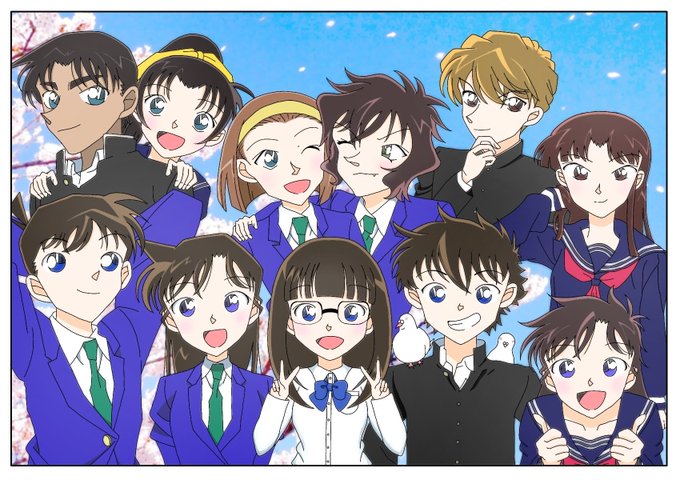 #名探偵コナン#まじっく快斗17歳の時に絵師さんに描いてもらった集合写真風の絵18歳になった今、この絵を見たら懐かしい気 #名探偵コナン#まじっく快斗17歳の時に絵師さんに描いてもらった集合写真風の絵18歳になった今、この絵を見たら懐かしい気