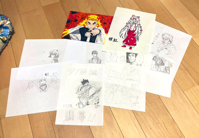 中学生の時に描いた絵が出てきた!!寄宿学校のジュリエットに鬼滅の刃、妹紅、ワンピ、なぜ神さまの言うとおり…?なんかこの時 中学生の時に描いた絵が出てきた!!寄宿学校のジュリエットに鬼滅の刃、妹紅、ワンピ、なぜ神さまの言うとおり…?なんかこの時