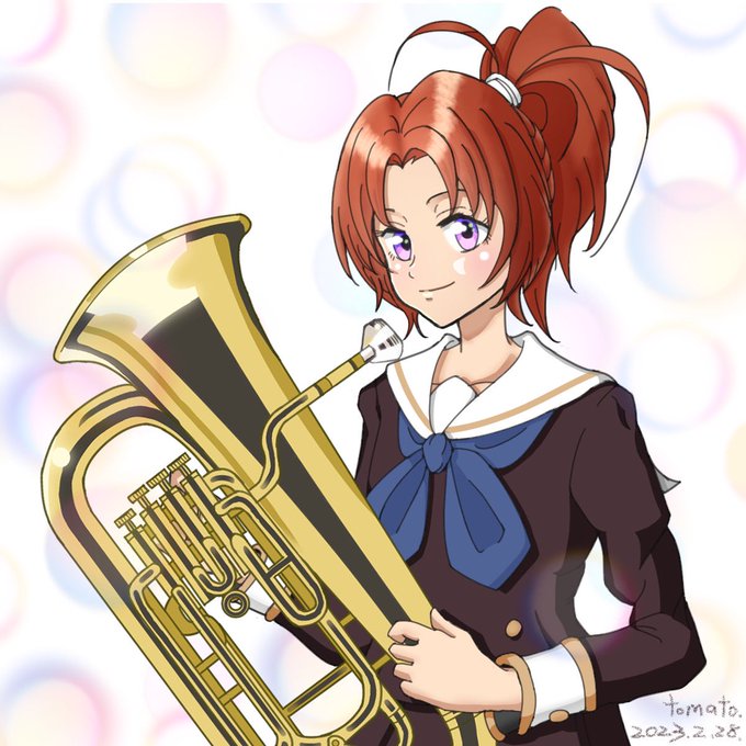 #今月描いた絵を晒そう 「響け!ユーフォニアム」中川夏紀先輩、「機動戦士ガンダム 水星の魔女」スレッタ・マーキュリーのバ #今月描いた絵を晒そう 「響け!ユーフォニアム」中川夏紀先輩、「機動戦士ガンダム 水星の魔女」スレッタ・マーキュリーのバ