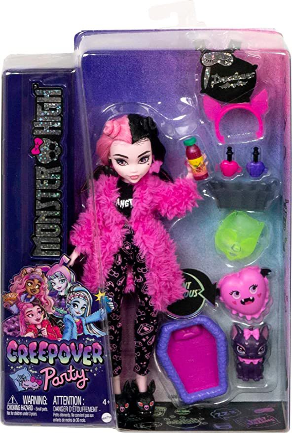 Monster High - Accesorios para muñecas y pijamadas, Draculaura está en $584...