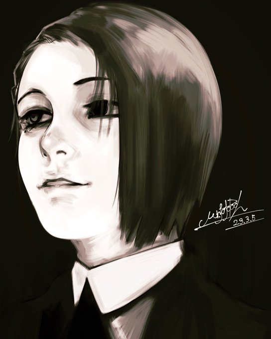 #イラスト #東京喰種 旧多、好きなキャラだから定期的に描きたくなる。 