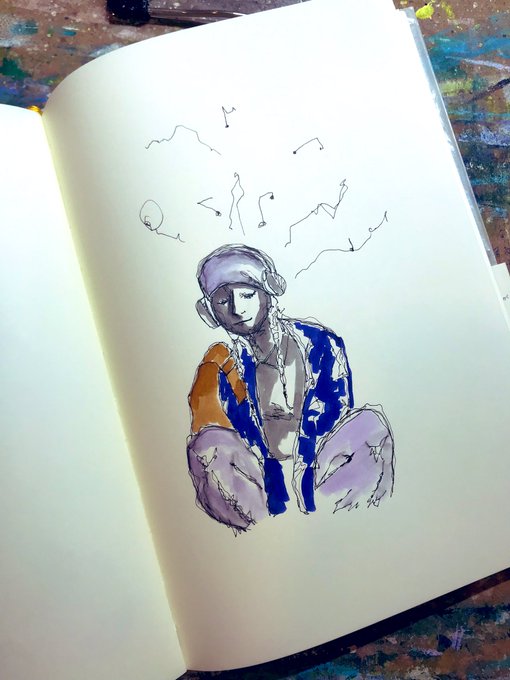 音楽少女#イラスト #イラストレーター #絵 #絵描き #スケッチ #illust #illustraion 音楽少女#イラスト #イラストレーター #絵 #絵描き #スケッチ #illust #illustraion