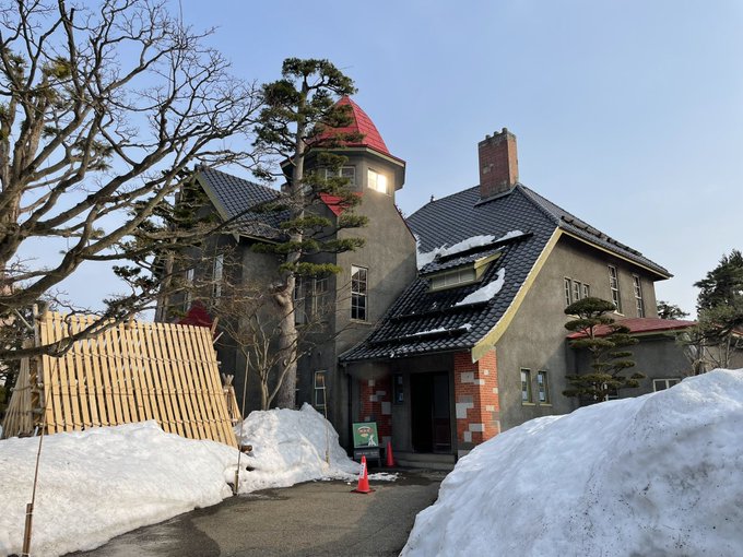 そして念願の喫茶コンクルシオにも行けましたー😆ふらいんぐうぃっちの聖地、大正浪漫喫茶室(旧藤田家別邸洋館)人気カフェなの