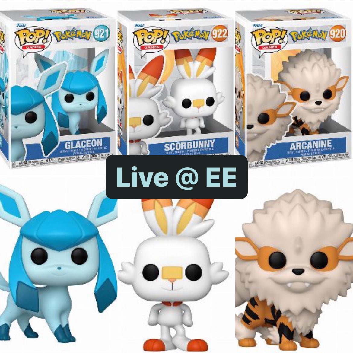 Pokémon live! Gotta Catch Em’ All ~ you can now grab the new Glaceon, Scorbunny and Arcanine Funk...