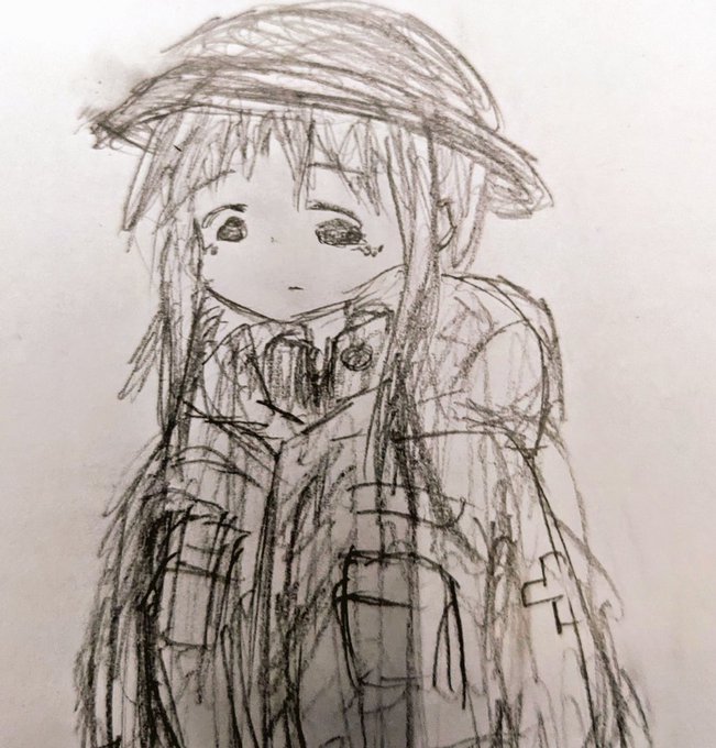 メモ帳にちーちゃん落書き版権モノってどう描けばいいかわからん…#イラスト #イラスト練習中 #落書き #少女終末旅行 メモ帳にちーちゃん落書き版権モノってどう描けばいいかわからん…#イラスト #イラスト練習中 #落書き #少女終末旅行