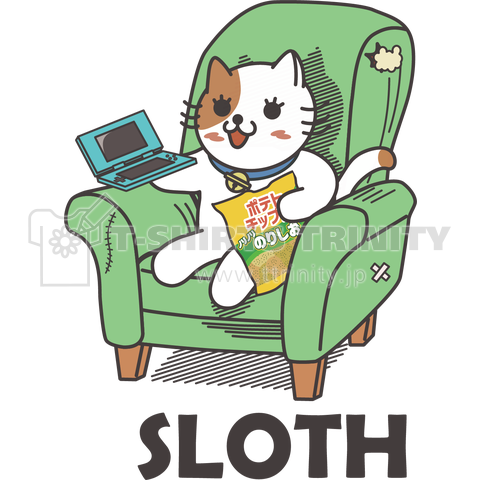 楽猫楽描しげ屋です。今日のデザイン紹介。#七つの大罪 やで「怠惰」SLOTHにゃんこ ゲーム機に時代を感じるんやで#T 楽猫楽描しげ屋です。今日のデザイン紹介。#七つの大罪 やで「怠惰」SLOTHにゃんこ ゲーム機に時代を感じるんやで#T