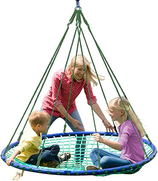Sky Island Giant Outdoor Hanging Round Platform Swing for Multiple Kids and Adults $109.85 (42% off)...