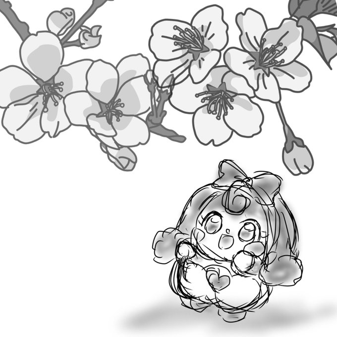 今週末は🌸お花見日和🌸なラクガキ#ここたま 今週末は🌸お花見日和🌸なラクガキ#ここたま