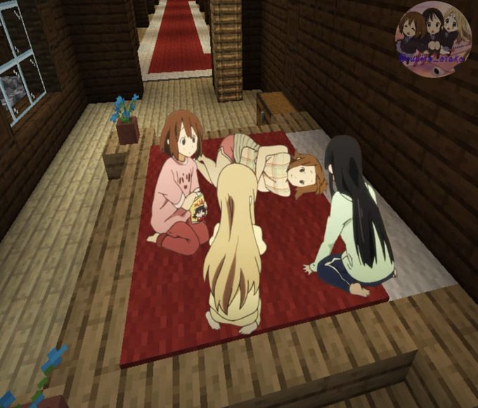 They are having a sleepover ✨😃スリープオーバー (ㆁᴗㆁ✿)#Minecraft #Kon