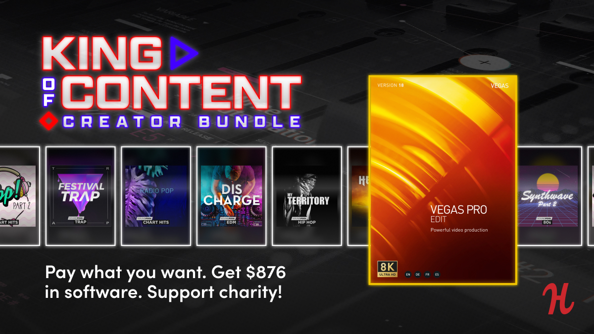 Pay what you want for the of content creator bundles.
Rule your AV projects with VEGAS Pro Edit 18...