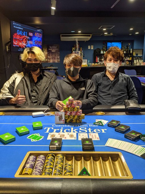 KKPOKER店舗対抗戦サテ本日の結果は？優勝🏆こうめい様二位🥈まさ様三位🥉えーす様なんと、こうめい様まさ様2ヶ月連続で